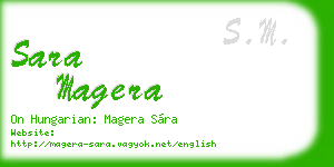 sara magera business card